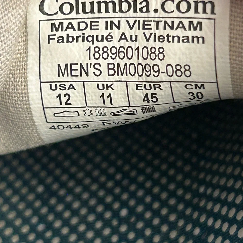 Columbia Men's Gray‎ and Teal Boat Shoes Canvas 12 Casual Outdoor Slip On